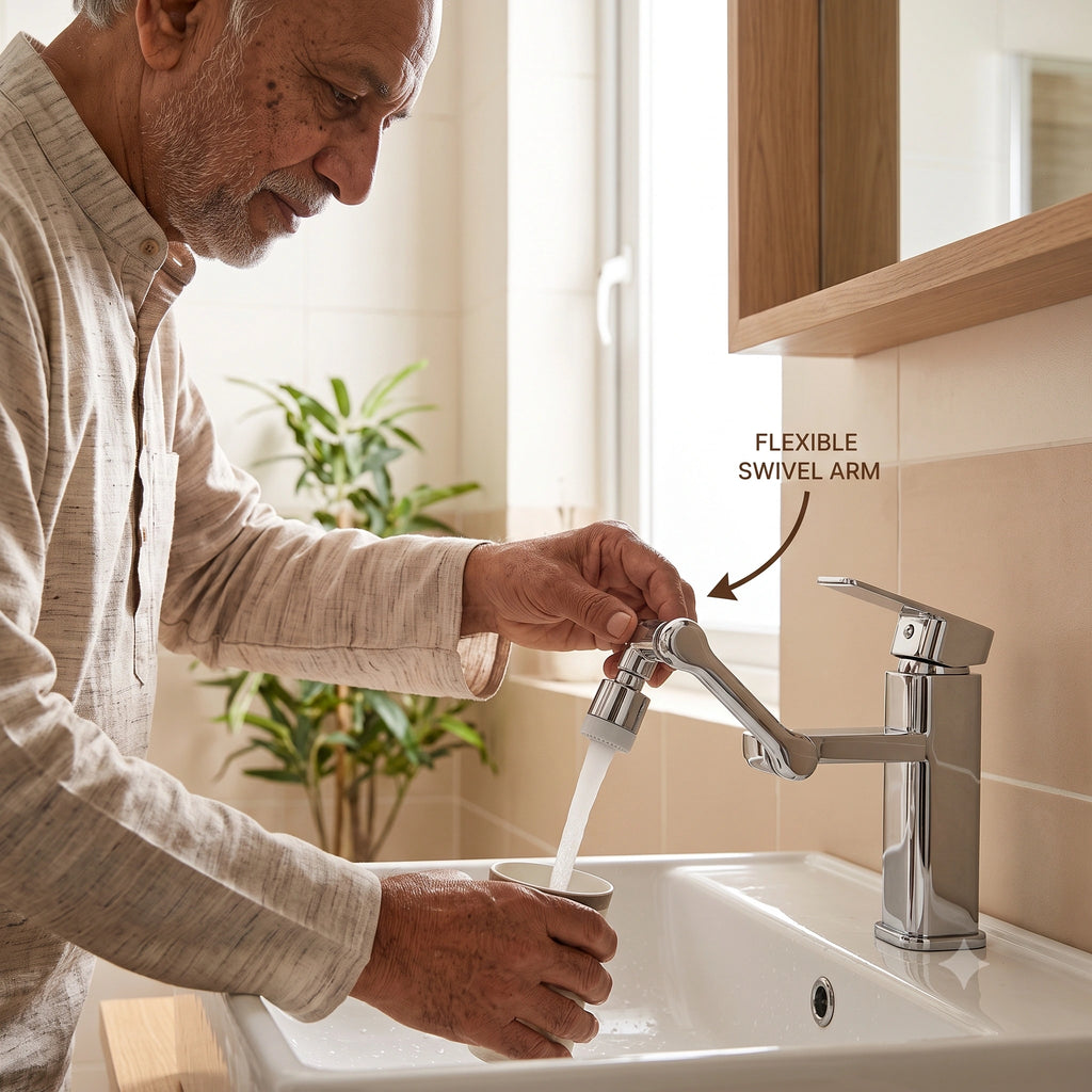 RotatingTapExtension -  Multi-Mode Water Flow | 3-Way Spray Head | Rust Resistant