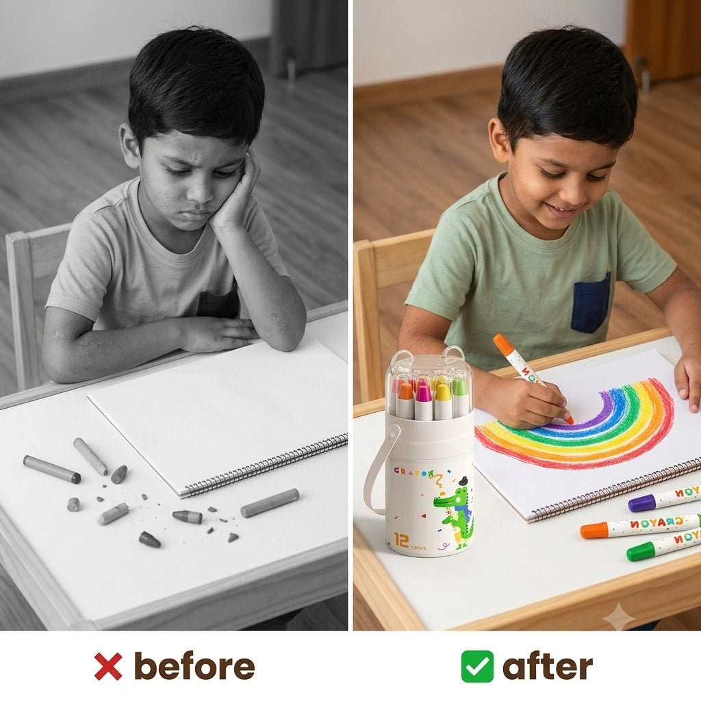 TinyTwist - 12 Vibrant Colors  | Twistable Crayons | Mess-Free | Easy to Use