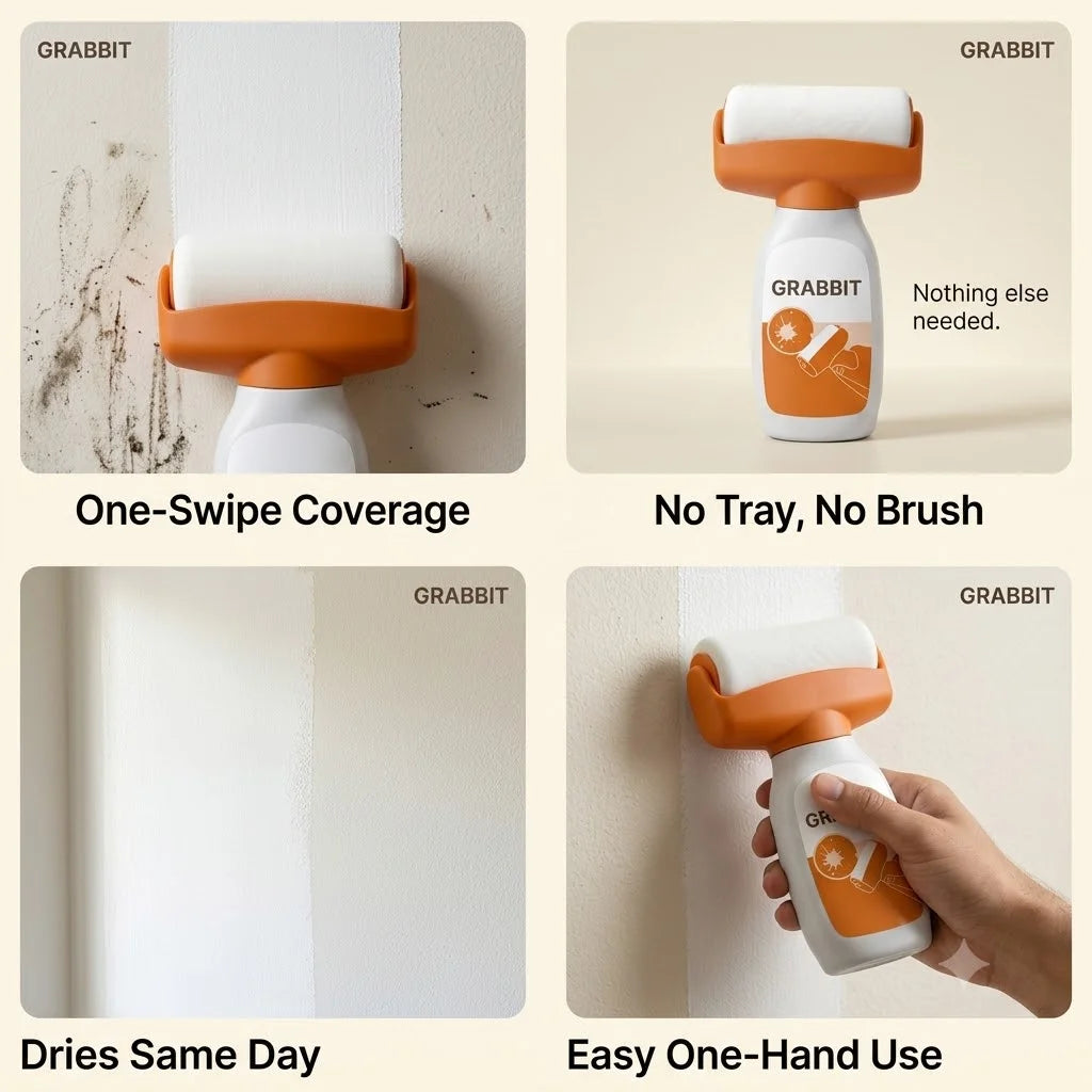 WallCare - Damage Wall Repair | Built-In Roller | Quick Touch-Ups | Easy Application