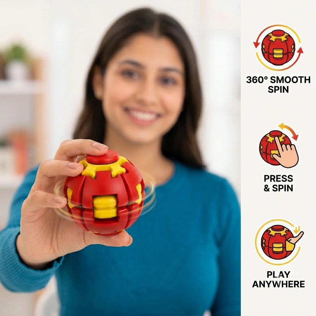 PressPop - Push & Play | 360° Motion | Expandable Ball