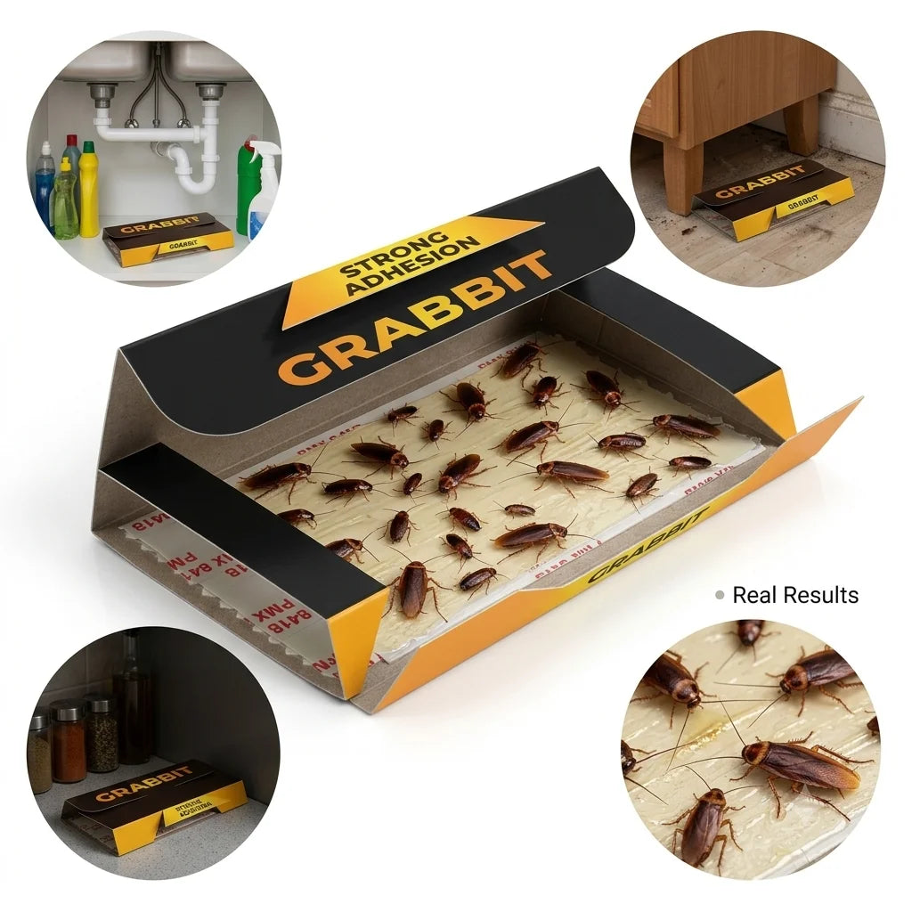 RoachCatch - Cockroach Trap | Strong Adhesion Glue | Multi-Entry Design |  10-Pack Value