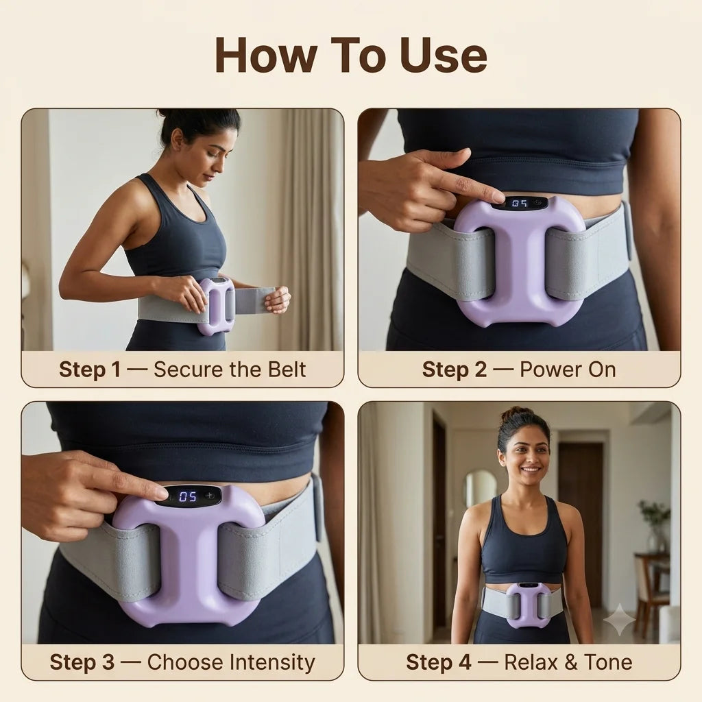 SlimFit™ - Heated Massage Belt | Rechargeable | Adjustable Strap | Multi Mode