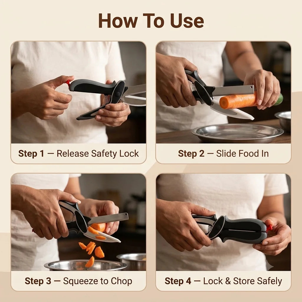 CleverCutter™ - 2-in-1 Chopper | Built-In Board | Easy Grip