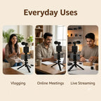 VlogPro - 6-in-1 Vlogging Kit | Flexible Tripod |  LED Light |  Remote Control