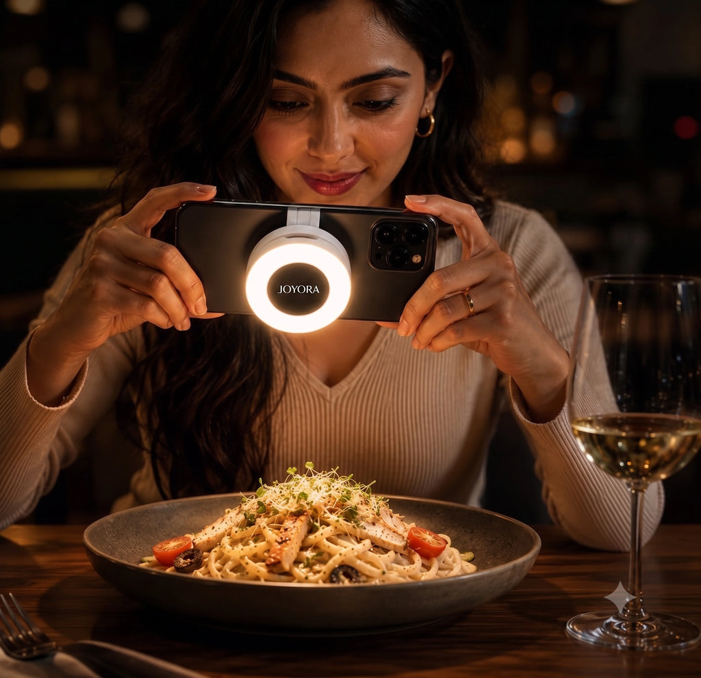 RotateEase -Magnetic Selfie LED Light | Built-In Mirror | 3 Light Modes | 360° Rotation
