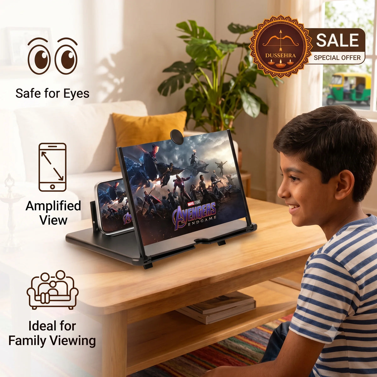 MaxVision™ — Mobile Magnifier | Cinema-Like Display| Adjustable Angle |Travel Friendly