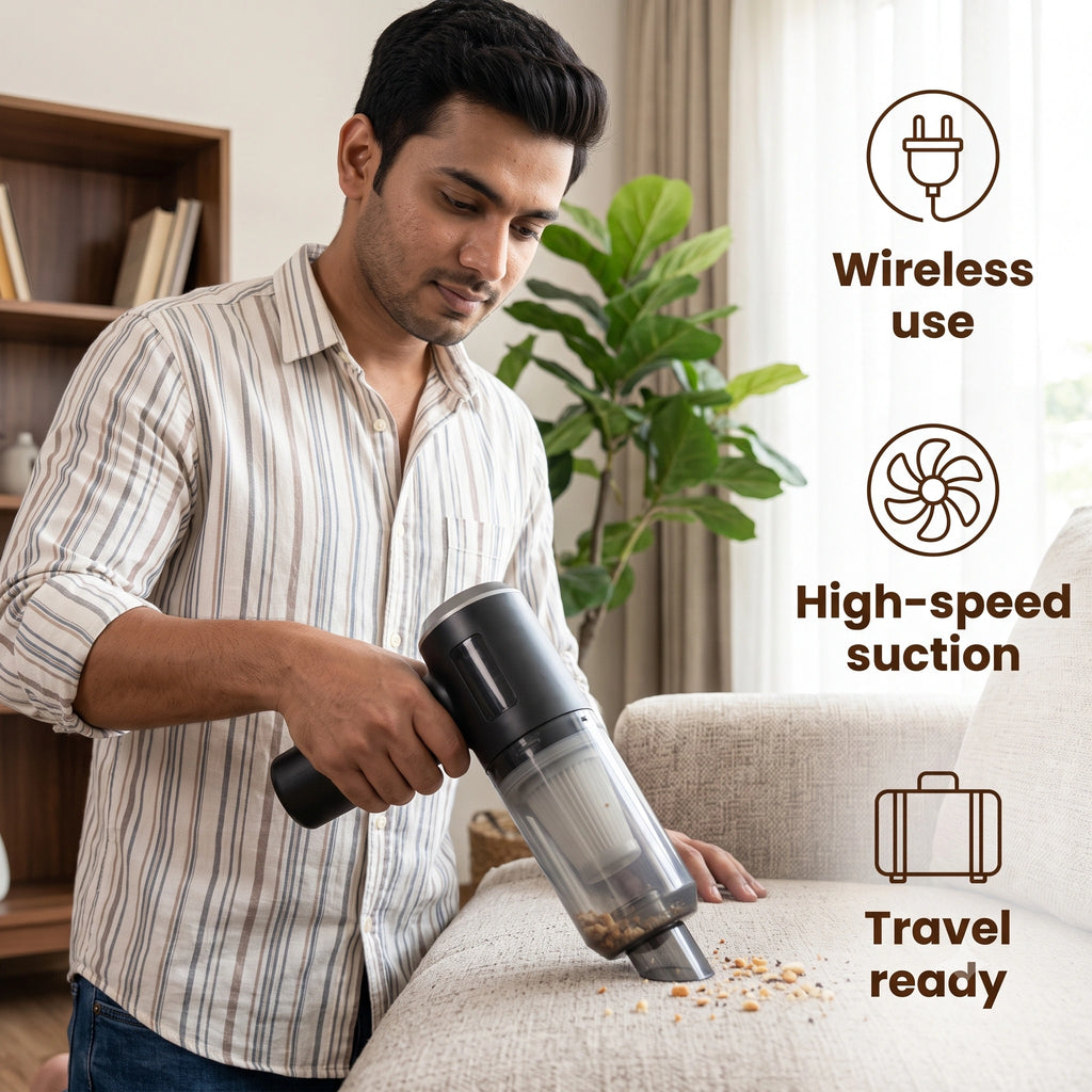 3in1Vaccum — Wireless Car Vacuum & Blower | HEPA Filter | Multi-Purpose Cleaning