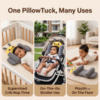 HeadHug - Baby Head Support Pillow | Adjustable Ergonomic Fit | Soft Cotton Comfort