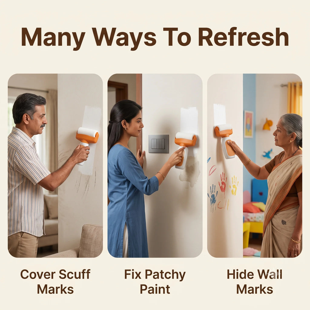 WallCare - Damage Wall Repair | Built-In Roller | Quick Touch-Ups | Easy Application