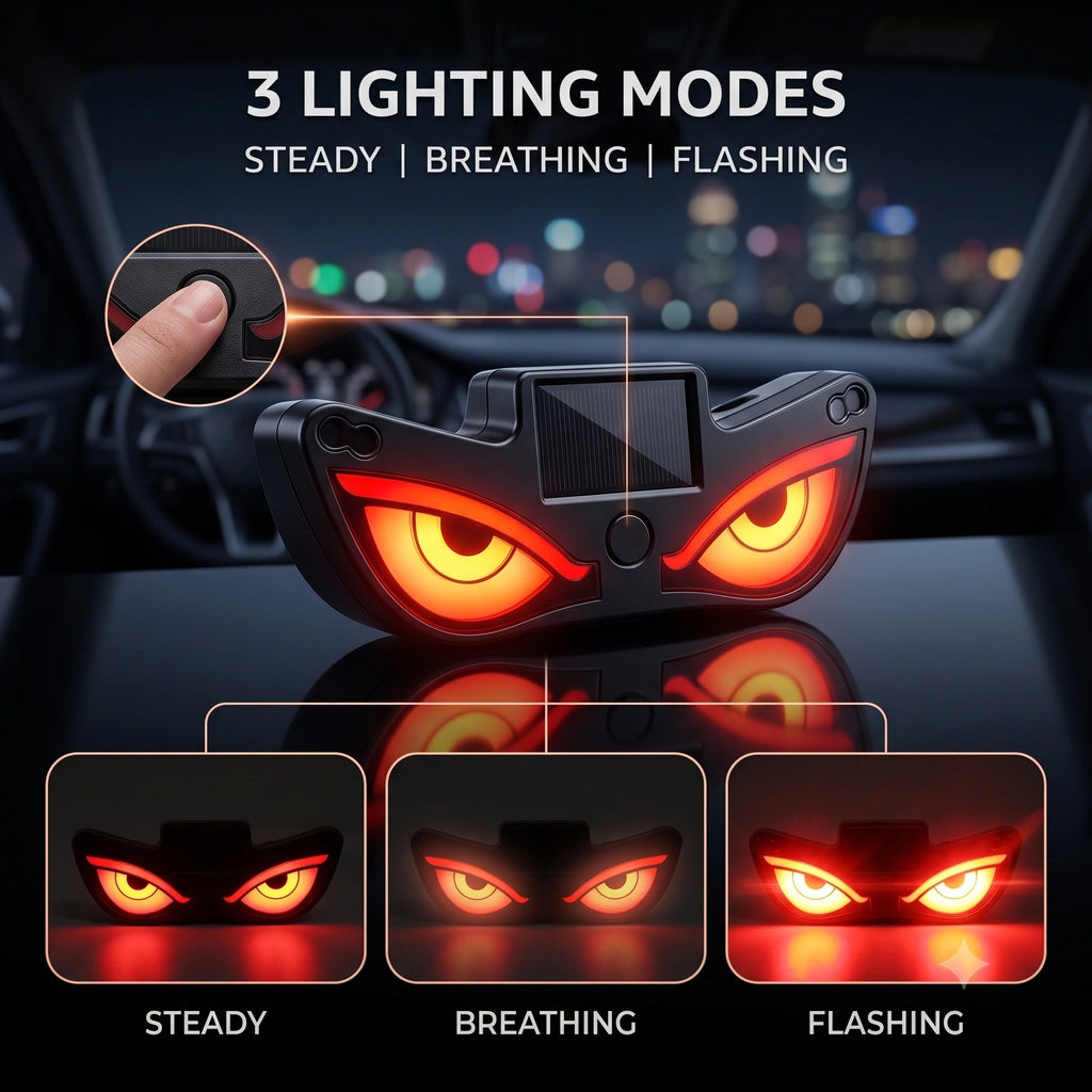 EvilEye — Windshield Decor Light | Solar & USB Powered | Wireless LED
