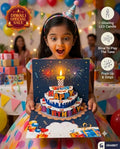 MelodyPop™ - 3D Birthday Card | Music & Lights | Blow-Out LED Candle