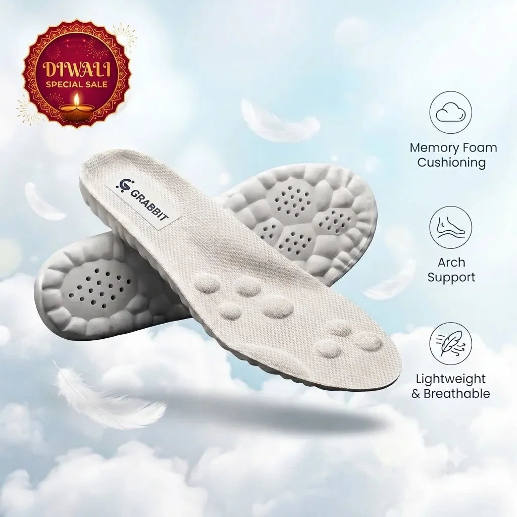 CloudComfort™ — Memory Foam Shoe Insoles | Arch Support | Cut-to-Fit | Daily Wear