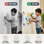 DoodleRoll™ -  Coloring Paper | 300 cm Canvas | Pre-Printed Designs | Easy Coloring