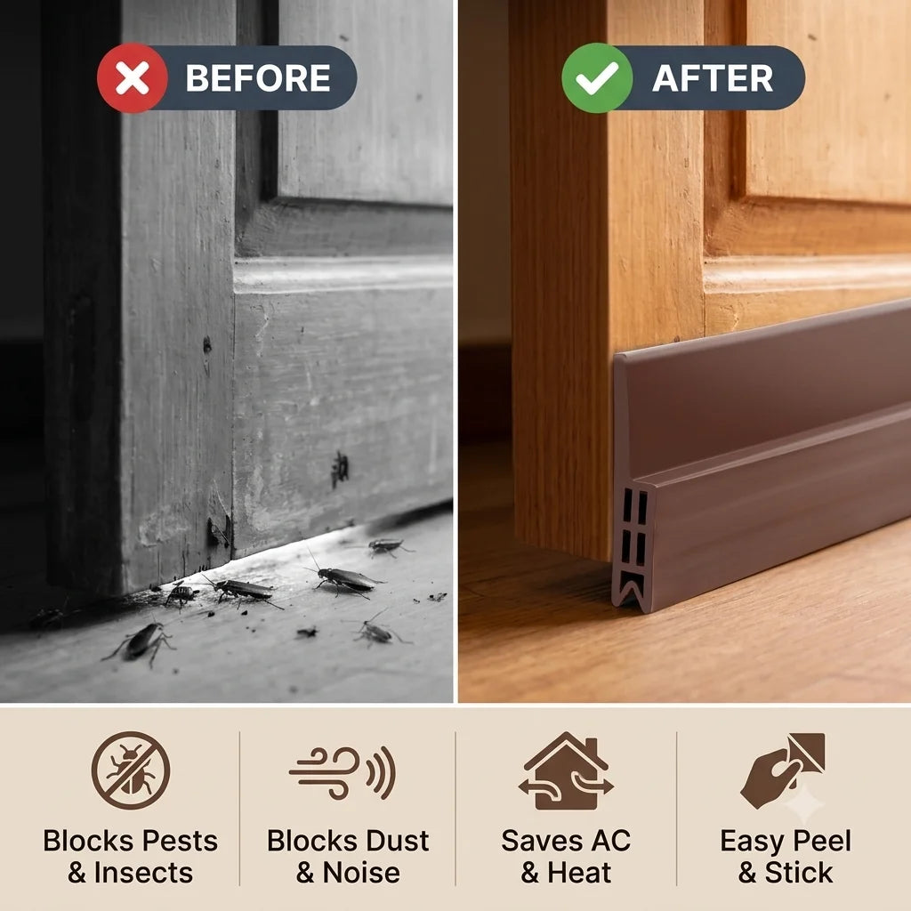 GapSeal™ - Door strips | Air, Dust & Noise Reducer | Flexible Fit