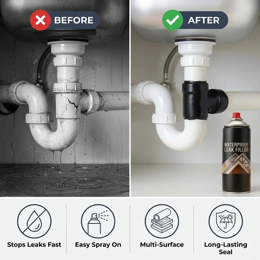 WaterSealSpray™ — Waterproof Crack Repair Spray | Seals Leaks | Roofs & Walls | 450 ml
