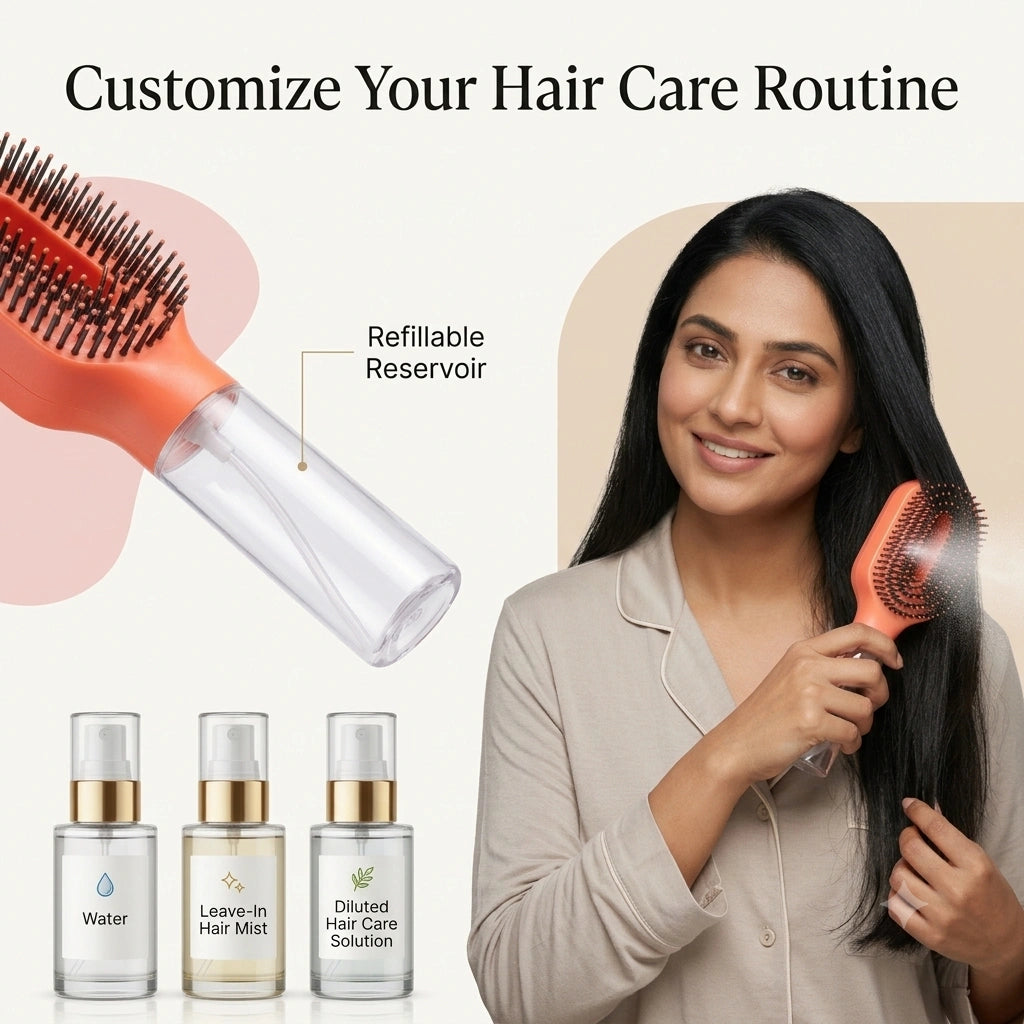 DetangleMist - 2-in-1 Detangling Brush | Anti-Frizz Hair Care | Easy to Use