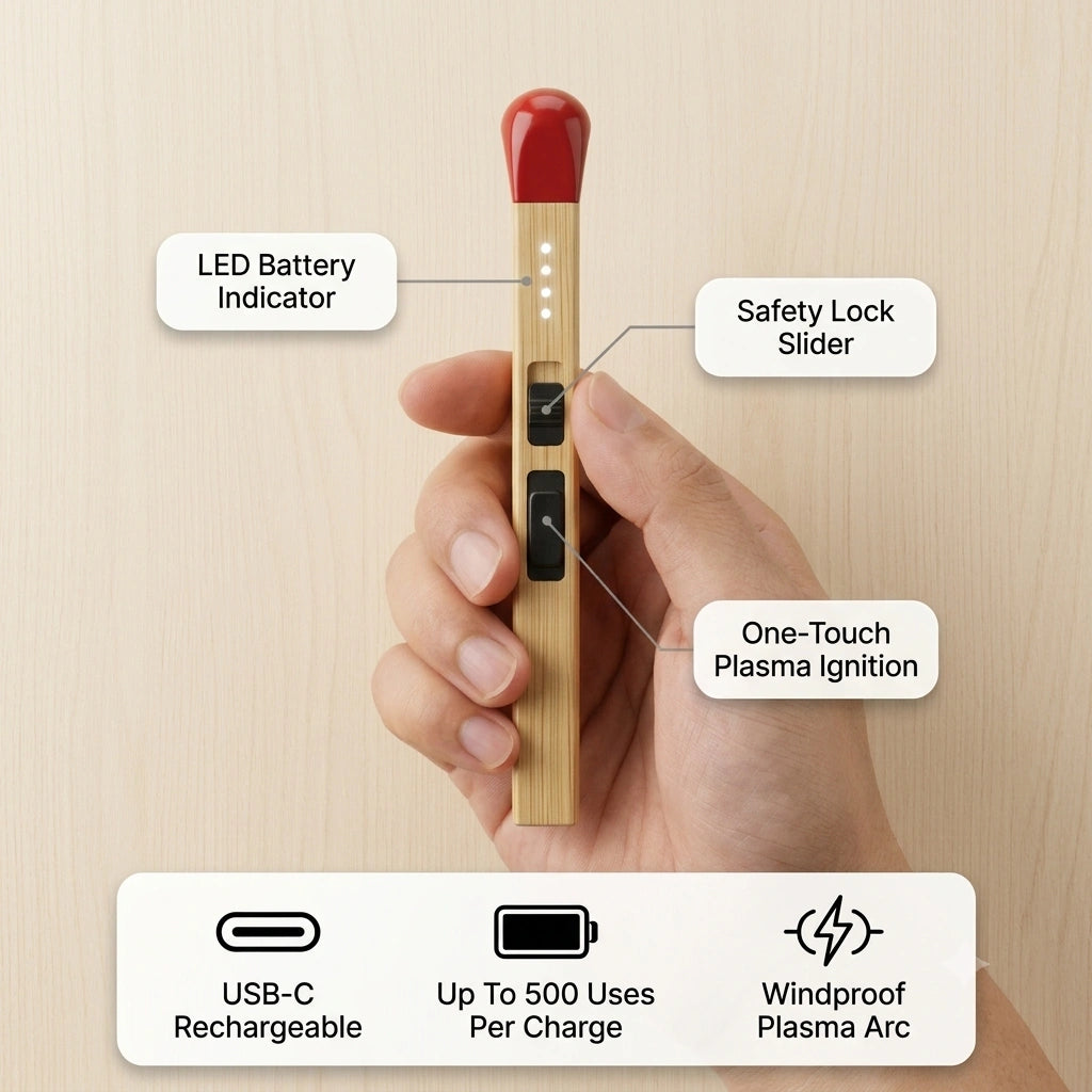 MatchStick - Rechargeable Lighter | Long Handle | Type-C Charging