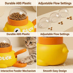 PawPress - Interactive Pet Feeder | Press-to-Release Treats | Slow Eating