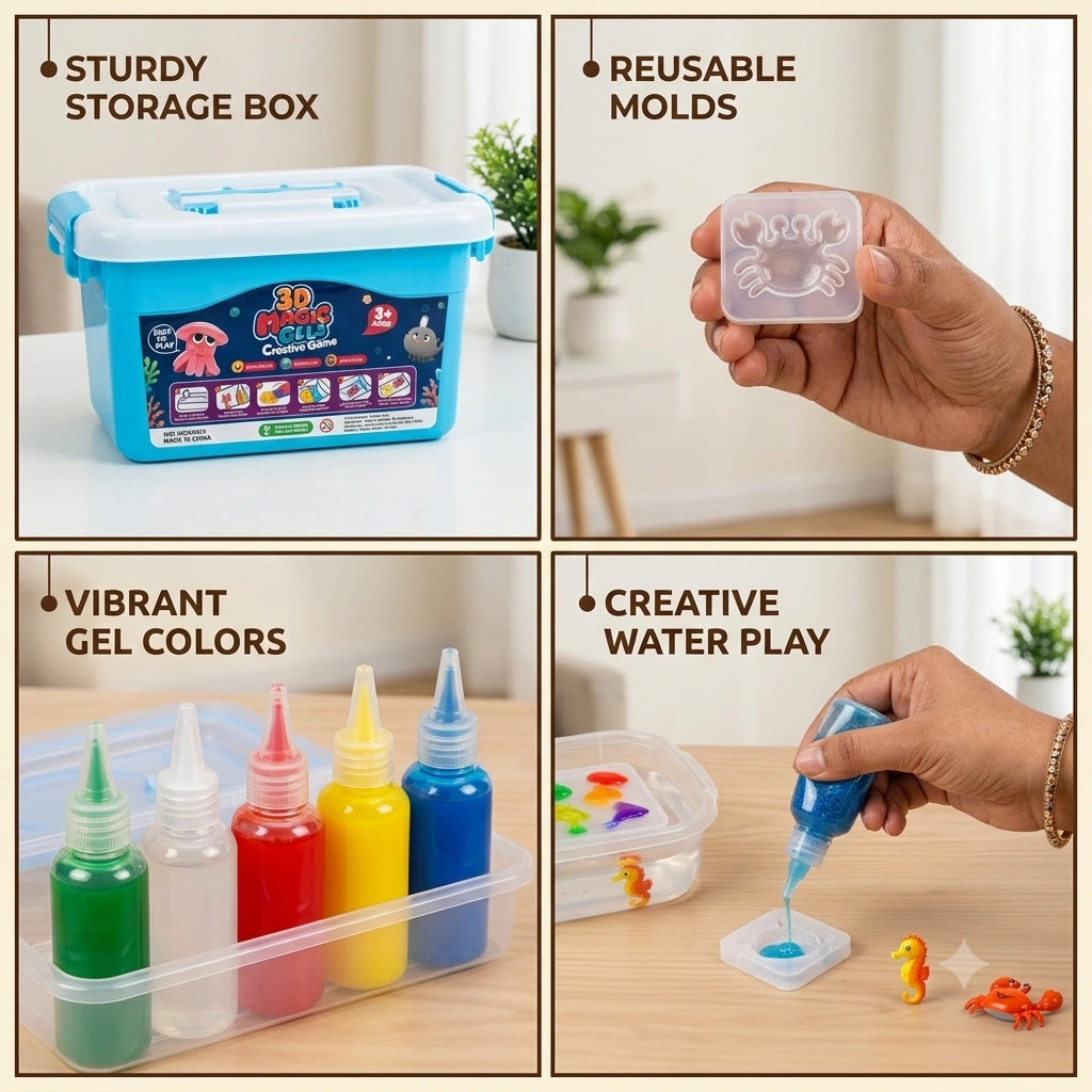 AquaMold — Magic 3D Craft Kit | Create Colourful Figures | Creative Learning