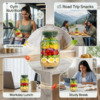 MealJar — Salad & Meal Prep Jar | Side Opening | Portable Design