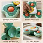 SpinPlay - Colourful Interactive Baby Toy | Sensory Stimulation | Easy Stick & Spin