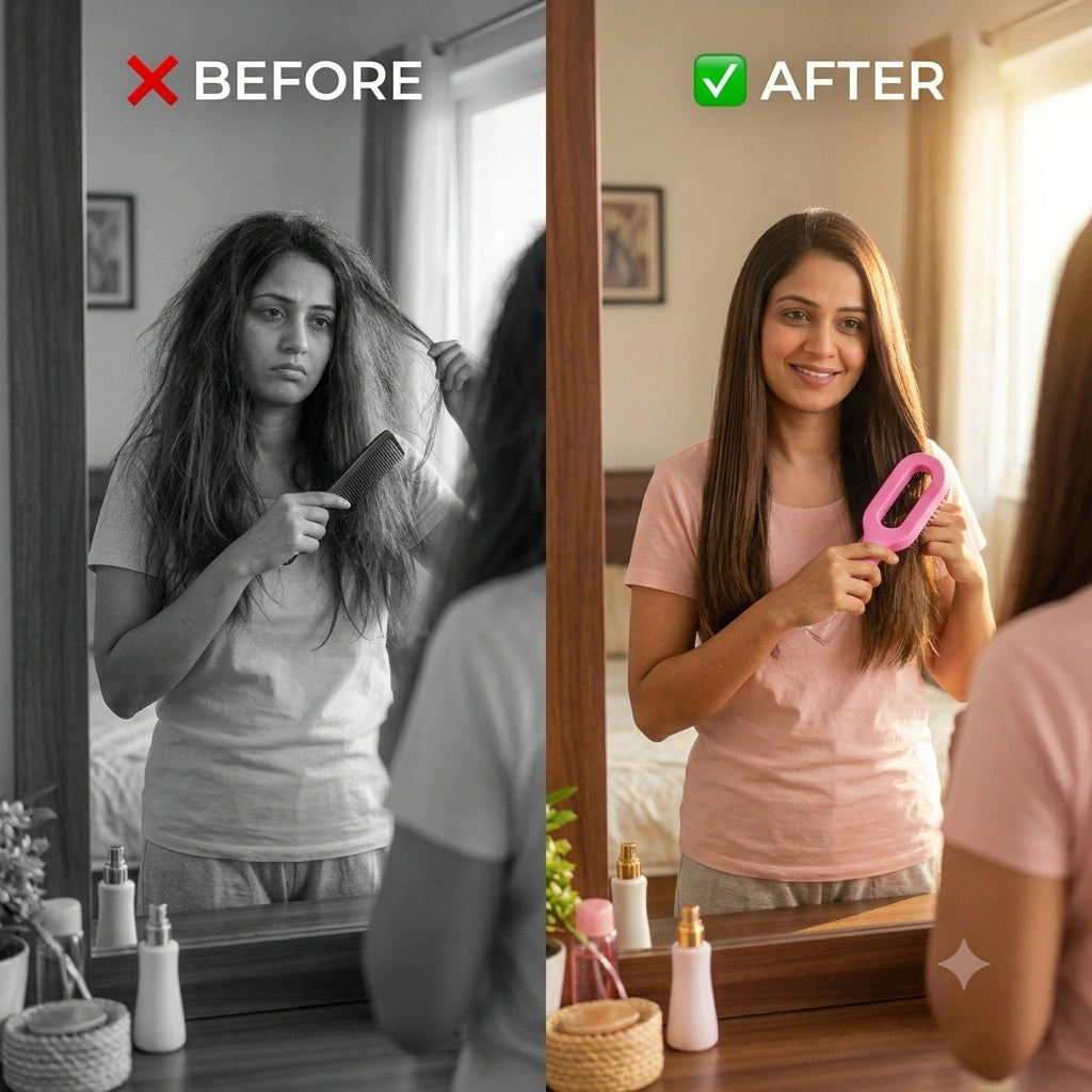 DetangleMist - 2-in-1 Detangling Brush | Anti-Frizz Hair Care | Easy to Use