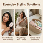 AirComb — Electric Steam Brush | Lightweight ABS Design | Air-Padded Massage