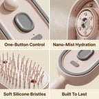 AirComb — Electric Steam Brush | Lightweight ABS Design | Air-Padded Massage