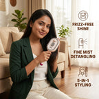 AirComb — Electric Steam Brush | Lightweight ABS Design | Air-Padded Massage