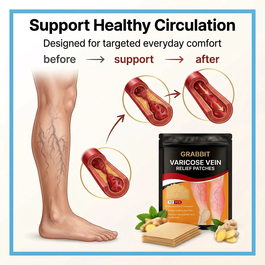 VeinEase — Varicose Veins Patches | Herbal Formula | Targeted Support