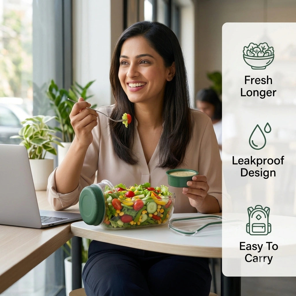 MealJar — Salad & Meal Prep Jar | Side Opening | Portable Design