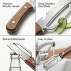 FreshPeel™ -2in1 Vegetable Peeler + Bottle Opener | Clean Peeling | Stainless Steel Blade