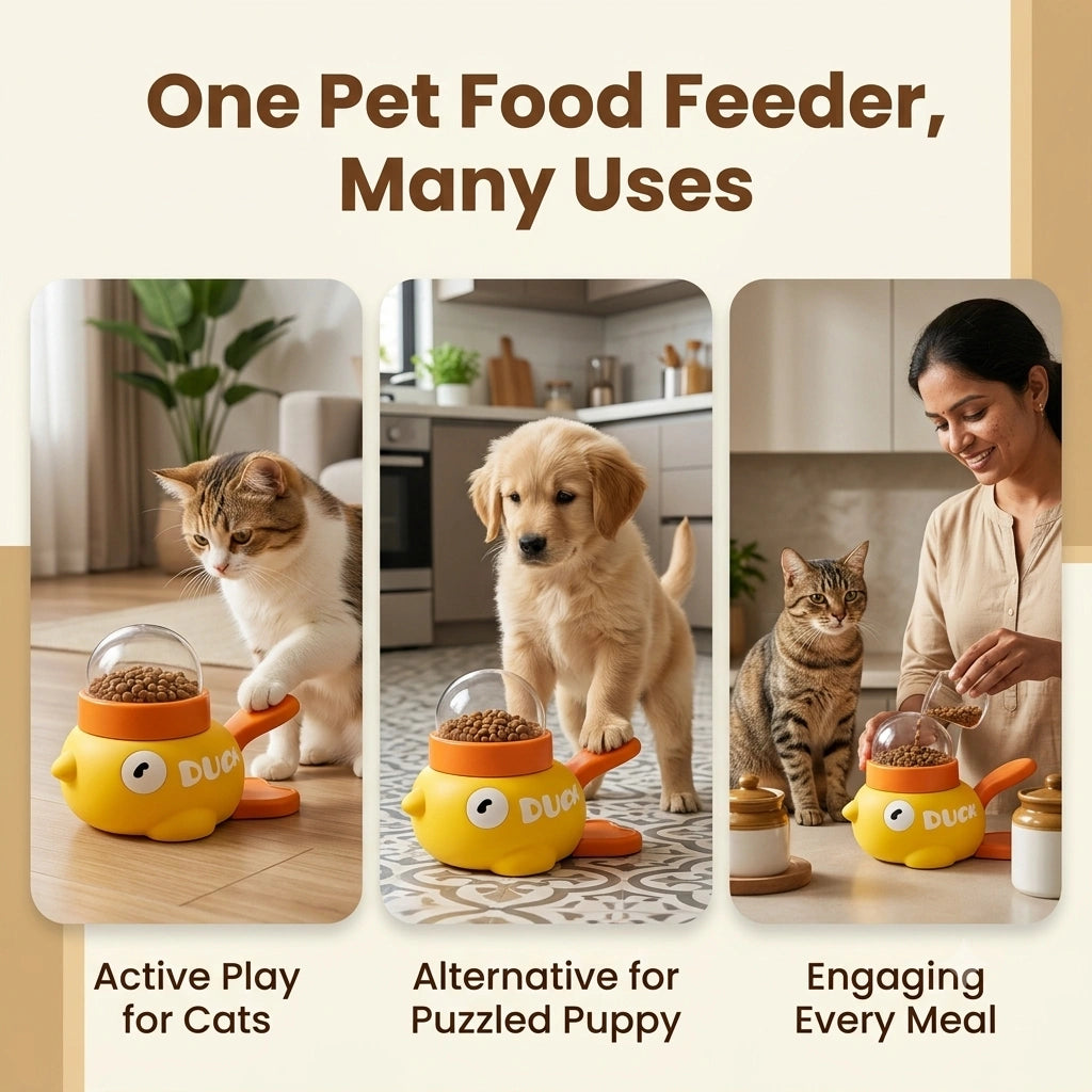 PawPress - Interactive Pet Feeder | Press-to-Release Treats | Slow Eating