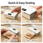 FreshSeal - 2in1 bag sealer & cutter | rechargeable | LED Display | Portable
