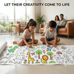 DoodleRoll -  Coloring Paper | 300 cm Canvas | Pre-Printed Designs | Easy Coloring