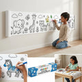 DoodleRoll -  Coloring Paper | 300 cm Canvas | Pre-Printed Designs | Easy Coloring