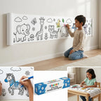 DoodleRoll -  Coloring Paper | 300 cm Canvas | Pre-Printed Designs | Easy Coloring