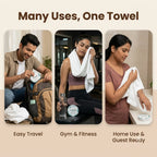 TravelTowel — Pocket-Size Cotton Towel | Expands with Water | 56 × 28 in