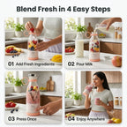 NutriBlend™ - Portable Electric Mixer | Bottle Blender | Fast Blades | Cord-Less