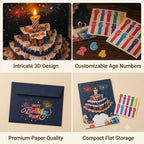 MelodyPop - 3D Birthday Card | Blowable LED Candle | Celebration Tune