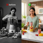 NutriBlend™ - Portable Electric Mixer | Bottle Blender | Fast Blades | Cord-Less