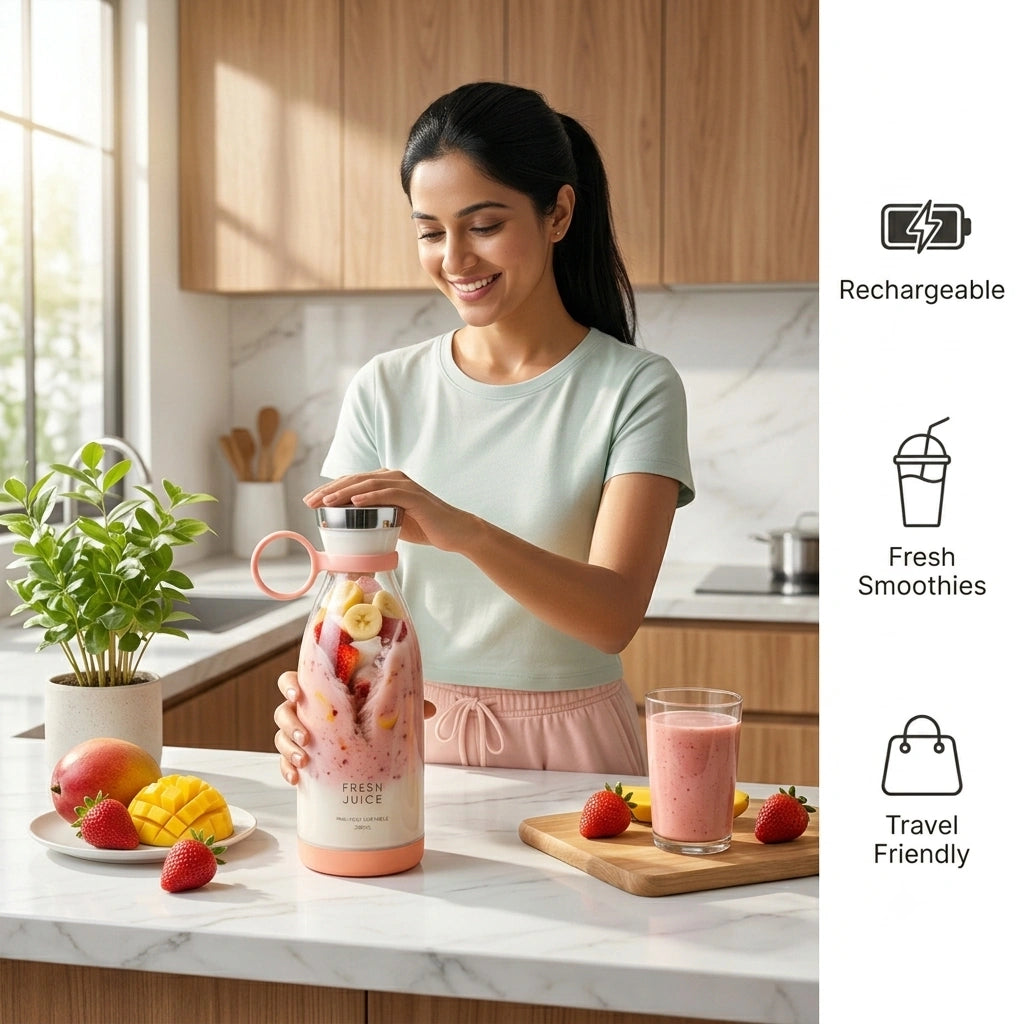 NutriBlend™ - Portable Electric Mixer | Bottle Blender | Fast Blades | Cord-Less