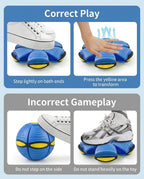 FlipSphere - Bounce Ball | Dual-Shape Design | 6 LED Lights