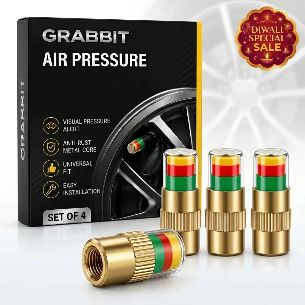 PressureGuard™ - Air Valve Caps | Color Indicator | Universal Fit