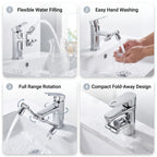 RotatingTapExtension -  Multi-Mode Water Flow | 3-Way Spray Head | Rust Resistant