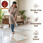 FlexiWipe™ — Multipurpose Wiper | Extendable-Rod | Silicon Blade | 180° Head