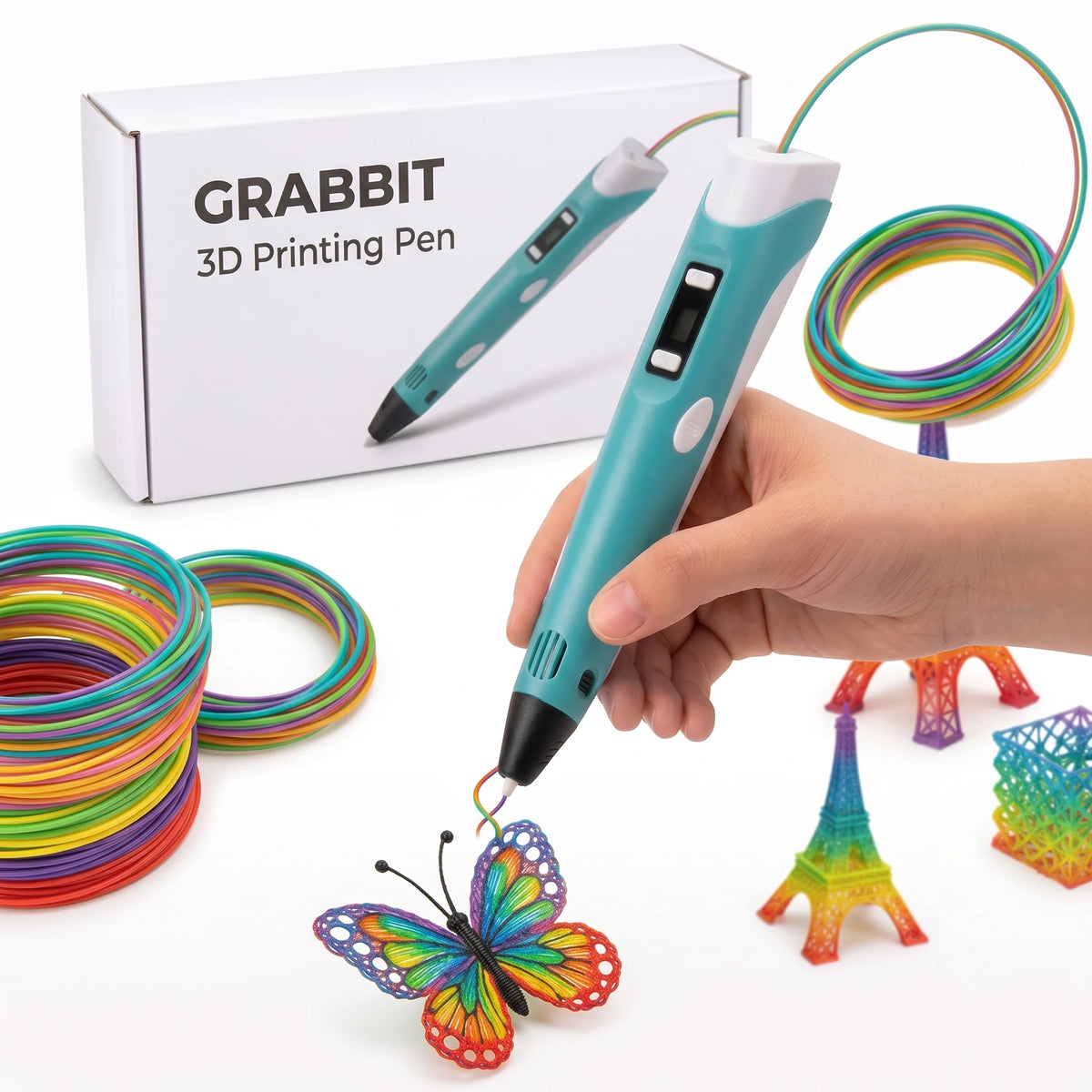 LittleCraft 3D Pen — LCD Display | Adjustable Heat | Easy Loading | Comfy Grip