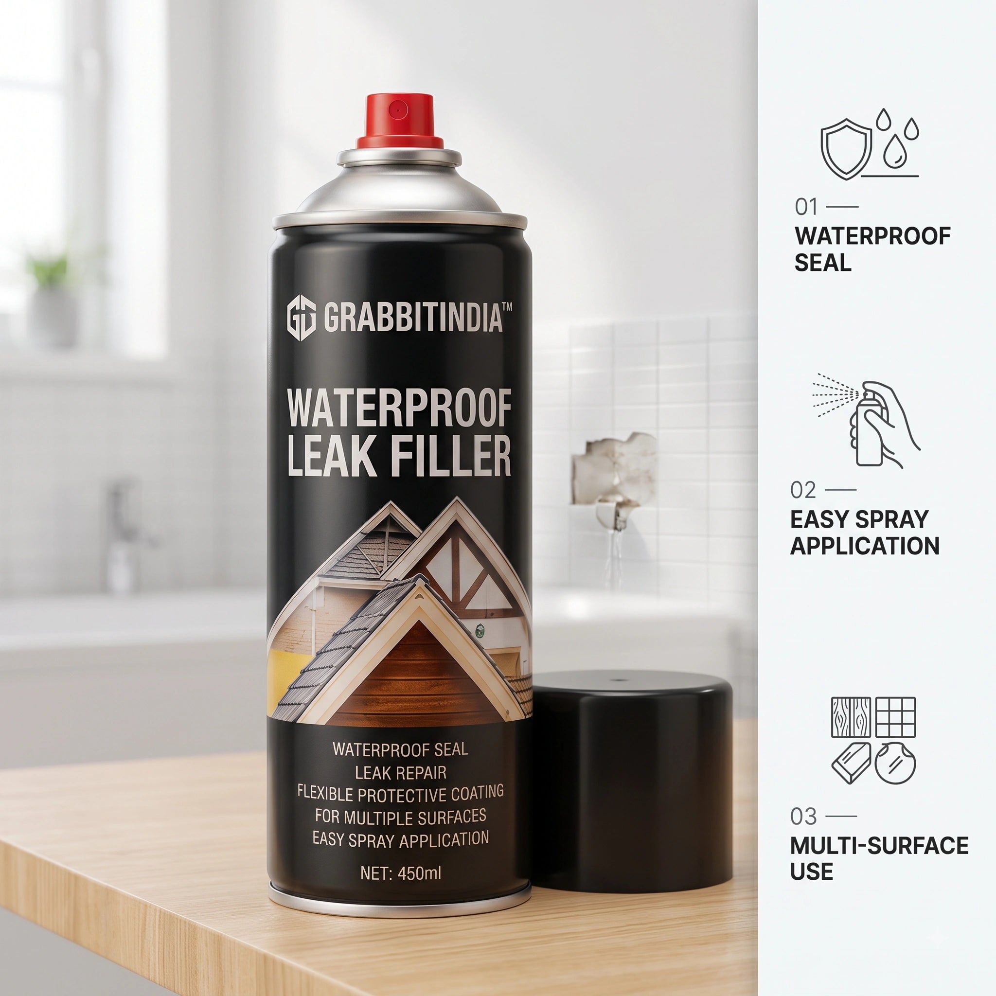WaterSealSpray — Crack Repair Spray | Waterproof |Multi-Surface Protective