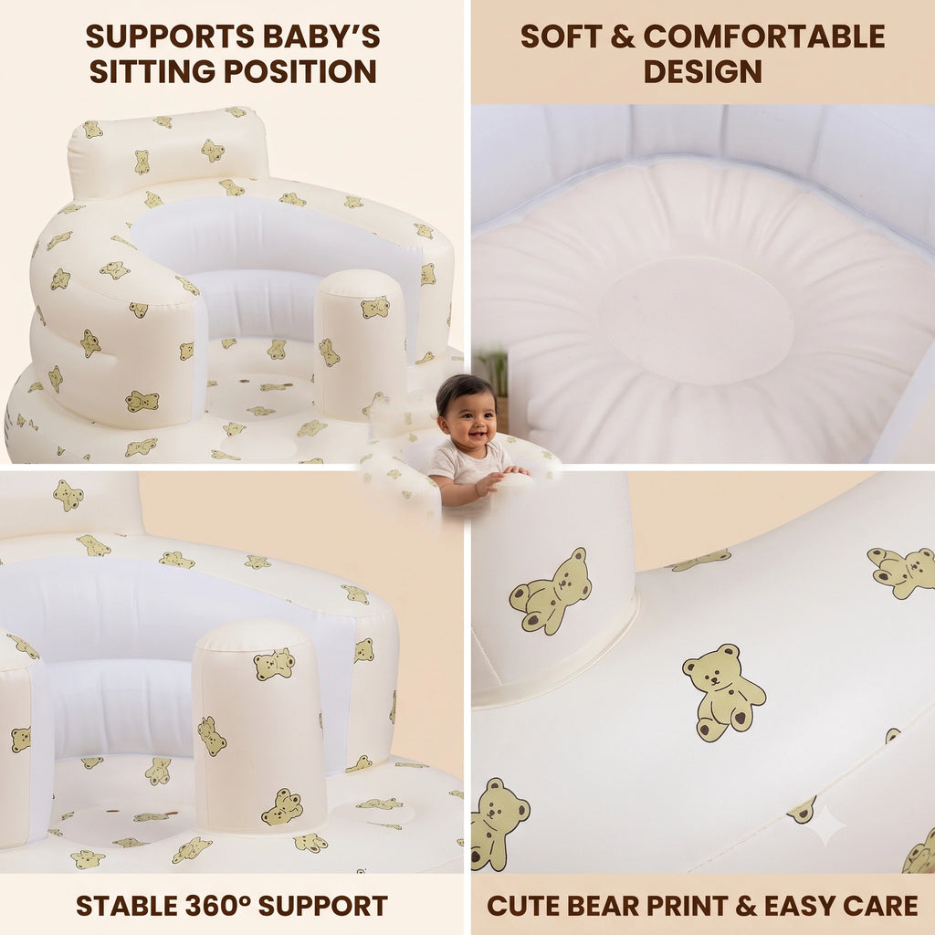 BabyNest - Premium Toddler Sofa | 360° Safety Support | Portable Inflatable Design