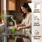 RotatingTapExtension -  Multi-Mode Water Flow | 3-Way Spray Head | Rust Resistant